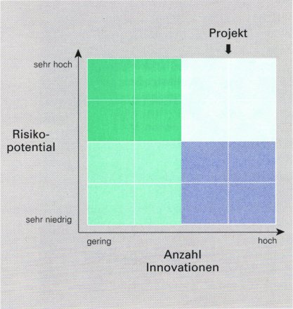 Die Risikopositionierung des Projektes